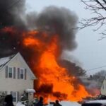 Explosion engulfs house in flames, injures mother and child in Massachusetts