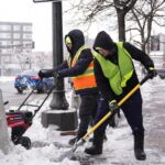 Severe storms pummel parts of US with snow and high winds and raise tornado threat