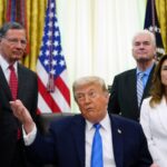 Trump accuses Democrats of hypocrisy on Platner, despite questions about his own conduct