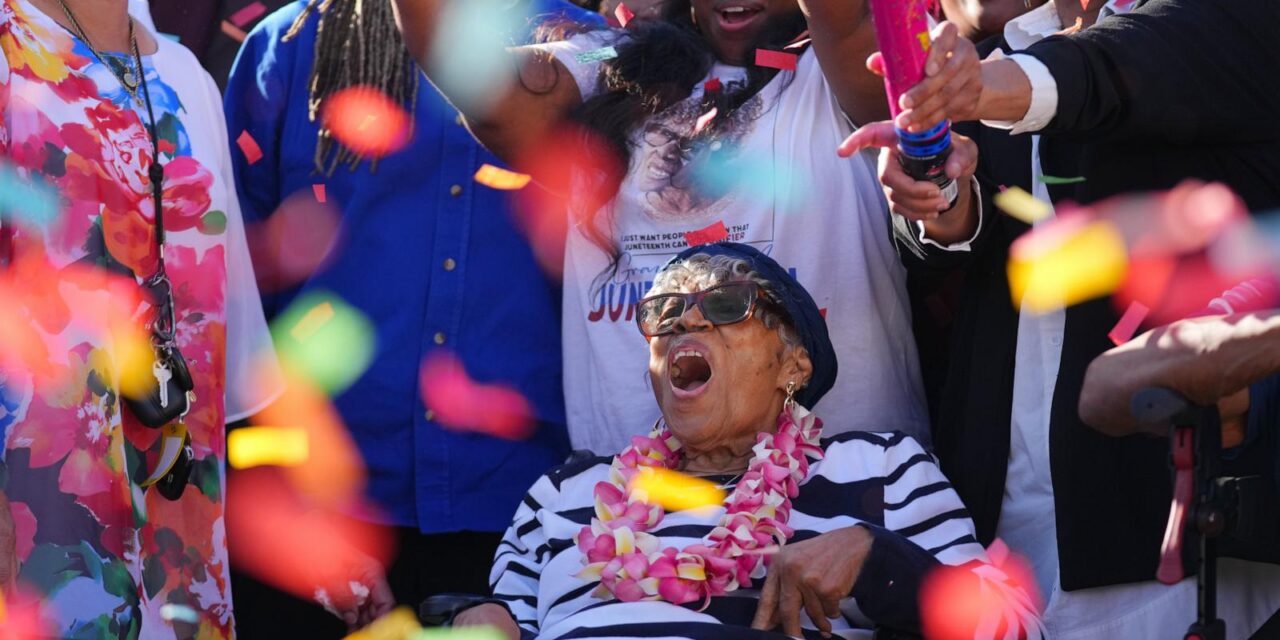 Opal Lee celebrates 100th birthday by kicking off construction of Juneteenth museum