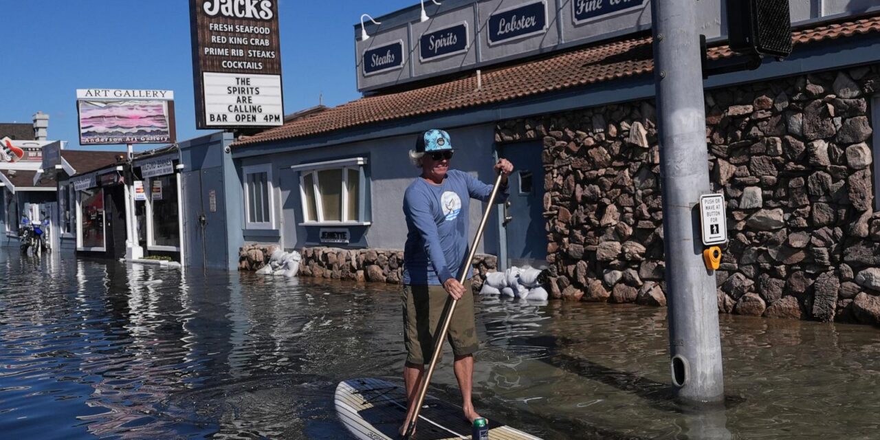 King tides inundate streets and flood homes and businesses along both US coasts